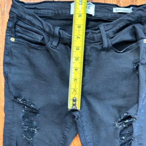 Frame Skinny Jeans Womens Sz 27 Black Le Color Ripped Skinny Shredded Distressed - Picture 7 of 12